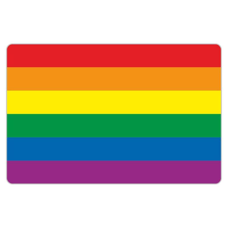 deformaze Sticker Gay Lesbian Pride Regenbogen Rainbow Flag Aufkleber LGBT Flagge 11,5 x 7,5 cm Selbstklebend KFZ Auto Scheibe UV Wetterfest von deformaze