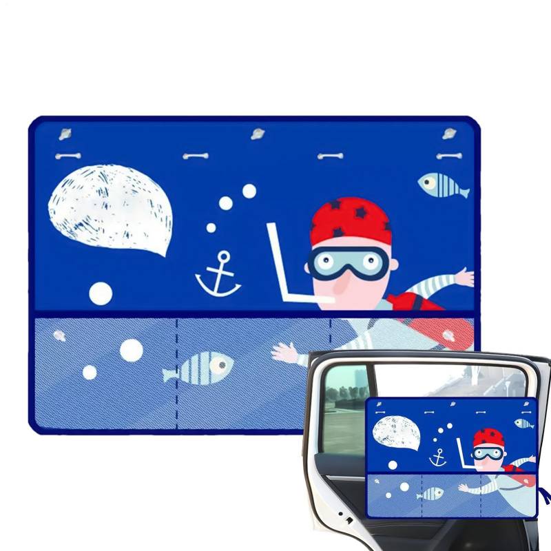 demaxiyad Autoscheiben-Abdeckungen,Autofenster-Abdeckung Mit Cartoon-Design | Innenraum-Sonnenschutz Mit Aufbewahrungsfunktion Für Limousinen Und Wohnmobile von demaxiyad