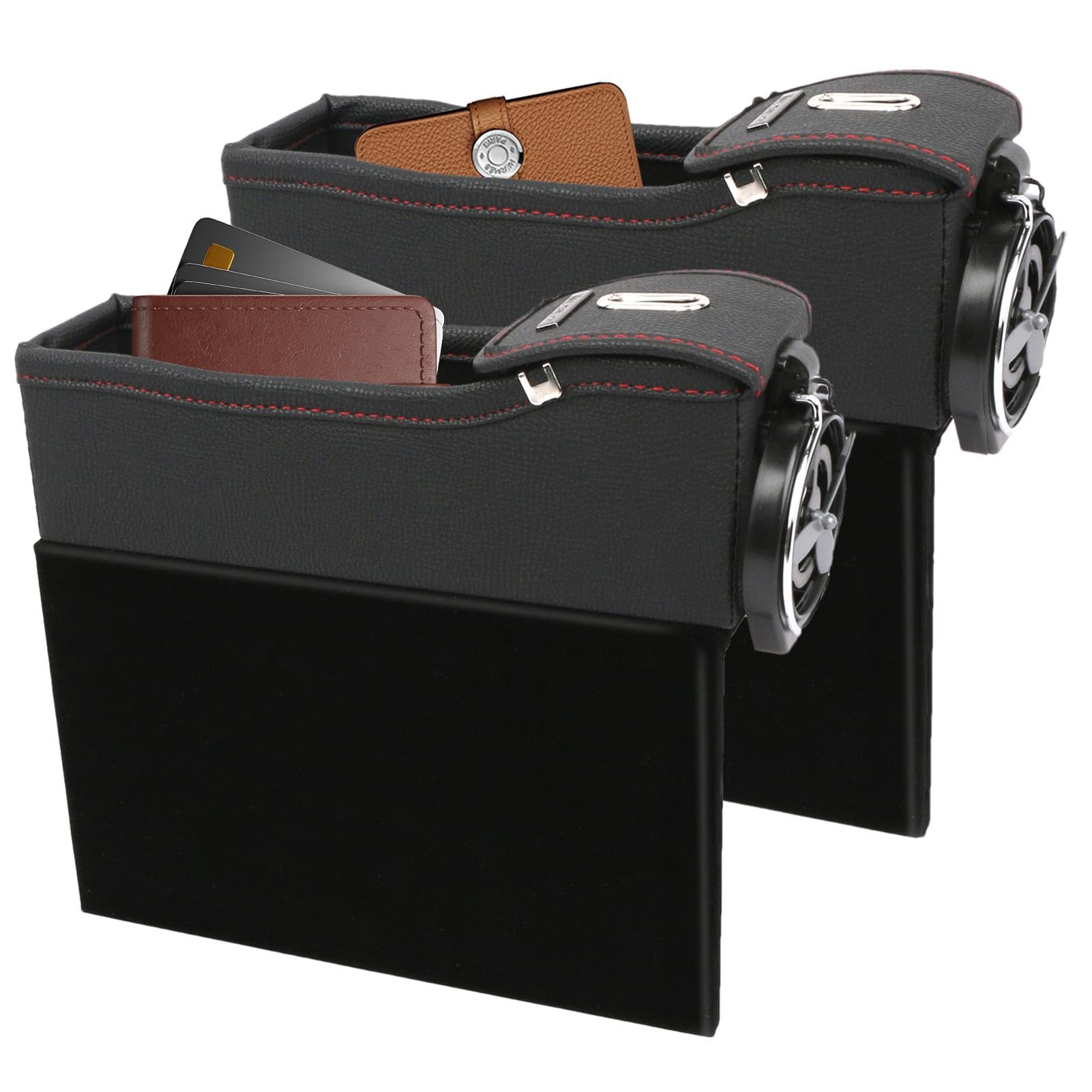 demaxiyad Autositz-Aufbewahrungsbox, Sitz-Seitenfüller-Organizer für Auto, Auto-Aufbewahrungs-Organizer mit Getränkehalter, Auto-Konsole, zusätzliche Aufbewahrungsboxen demaxiyad Autositz-Aufbewahrungsbox, Sitz-Seitenfüller-Organizer für Auto, Auto-Aufbewahrungs-Organizer mit Getränkehalter, Auto-Konsole, zusätzliche Aufbewahrungsboxen von demaxiyad