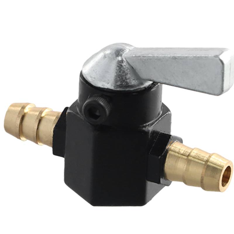 Dentedeleao Benzinhahn Schalter, Universal 8mm Kompatibel für Scooter, Mofa, Motorrad, Quad (Schwarz) von dentedeleao