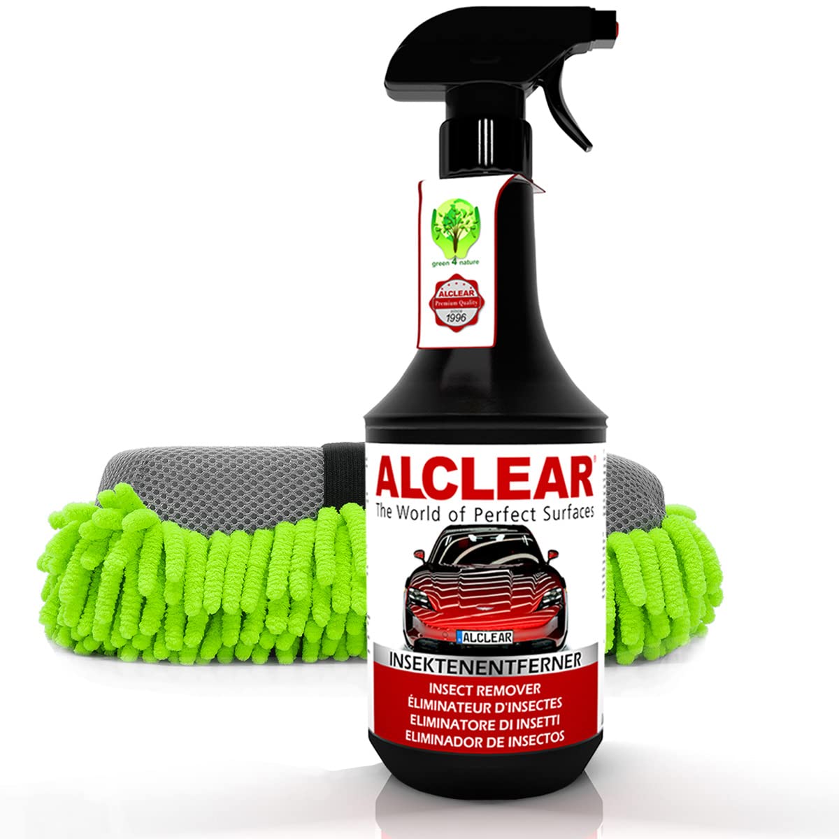 Insektenreiniger Bundle - ALCLEAR Insektenentferner 1L + Nuke Guys 2in1 Chenille Insektenschwamm - ideales Set zur Insektenreinigung am Auto Insektenreiniger Bundle - ALCLEAR Insektenentferner 1L + Nuke Guys 2in1 Chenille Insektenschwamm - ideales Set zur Insektenreinigung am Auto von detailmate