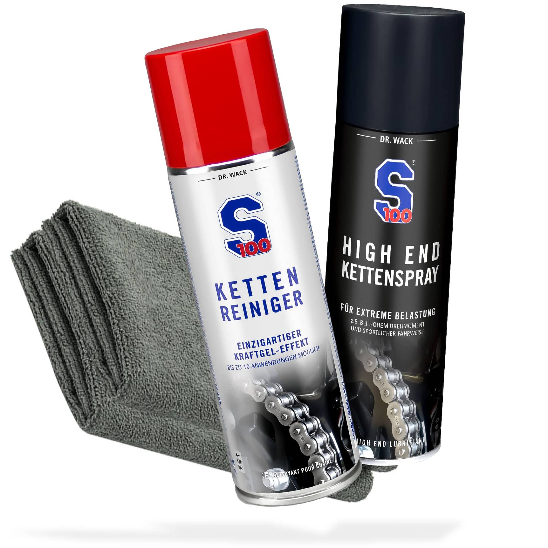 Motorrad Kette Reinigung & Pflege Bundle - Dr. Wack - S100 KettenreinigerI Motorrad-Kettenreiniger für O/X/Z-Ring + S100 High End Kettenspray 300 ml I Motorrad-Kettenöl+ 2x detailmate Mikrofasertuch Motorrad Kette Reinigung & Pflege Bundle - Dr. Wack - S100 KettenreinigerI Motorrad-Kettenreiniger für O/X/Z-Ring + S100 High End Kettenspray 300 ml I Motorrad-Kettenöl+ 2x detailmate Mikrofasertuch von detailmate