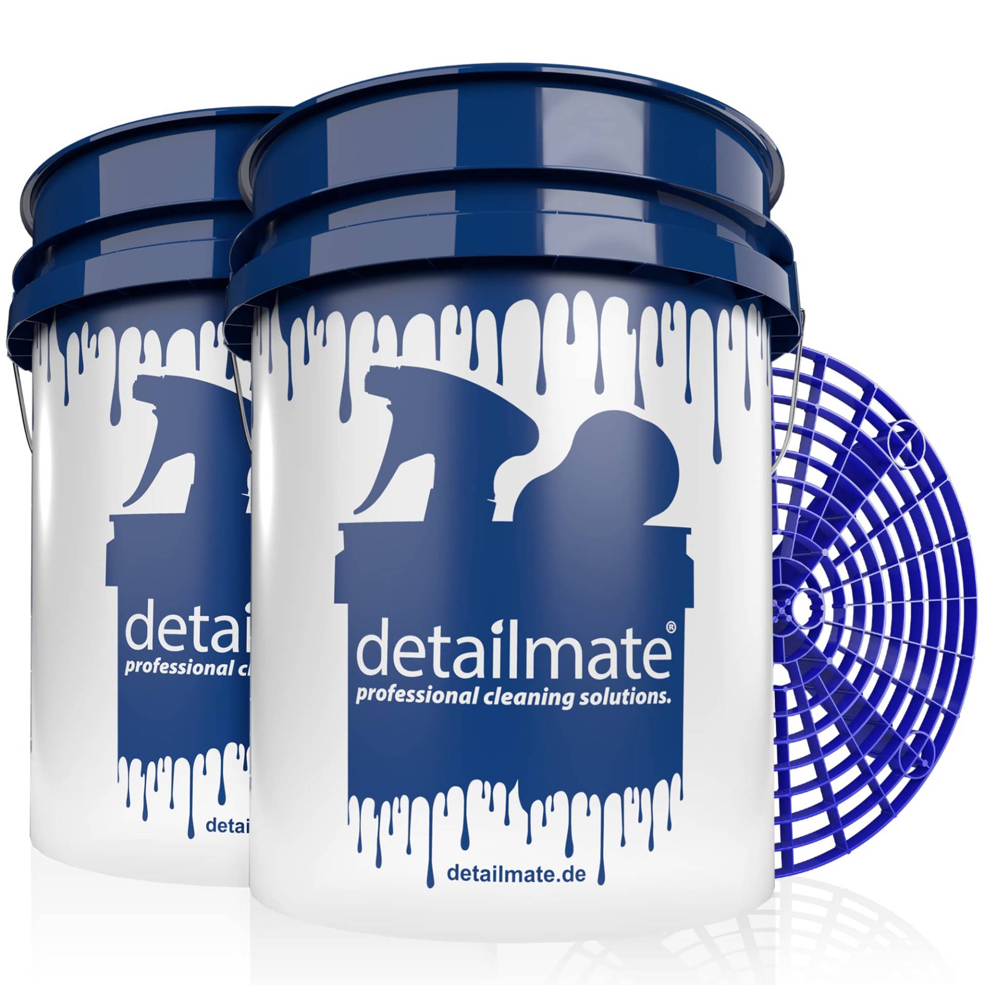 detailmate 2 Eimer Waschmethode Autowäsche Set - 2X Wascheimer extra robust und verstärkt US 5 GAL 20l mit 1x GritGuard Schmutzeinsatz - für Auto, Motorrad, Caravan, Boote - schonende Handwäsche detailmate 2 Eimer Waschmethode Autowäsche Set - 2X Wascheimer extra robust und verstärkt US 5 GAL 20l mit 1x GritGuard Schmutzeinsatz - für Auto, Motorrad, Caravan, Boote - schonende Handwäsche von detailmate