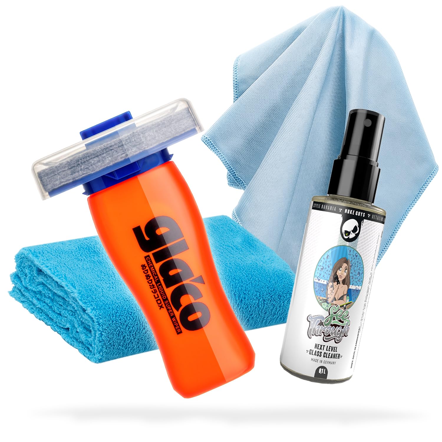 detailmate 4-Teil. Glasversiegelung Bundle - Soft99 Glaco DX 110 ml - Versiegelung mit perfektem Lotuseffekt + Scheiben Glasreiniger 100 ml, Mikrofaser Poliertuch 40x40cm & Glastuch detailmate 4-Teil. Glasversiegelung Bundle - Soft99 Glaco DX 110 ml - Versiegelung mit perfektem Lotuseffekt + Scheiben Glasreiniger 100 ml, Mikrofaser Poliertuch 40x40cm & Glastuch von detailmate
