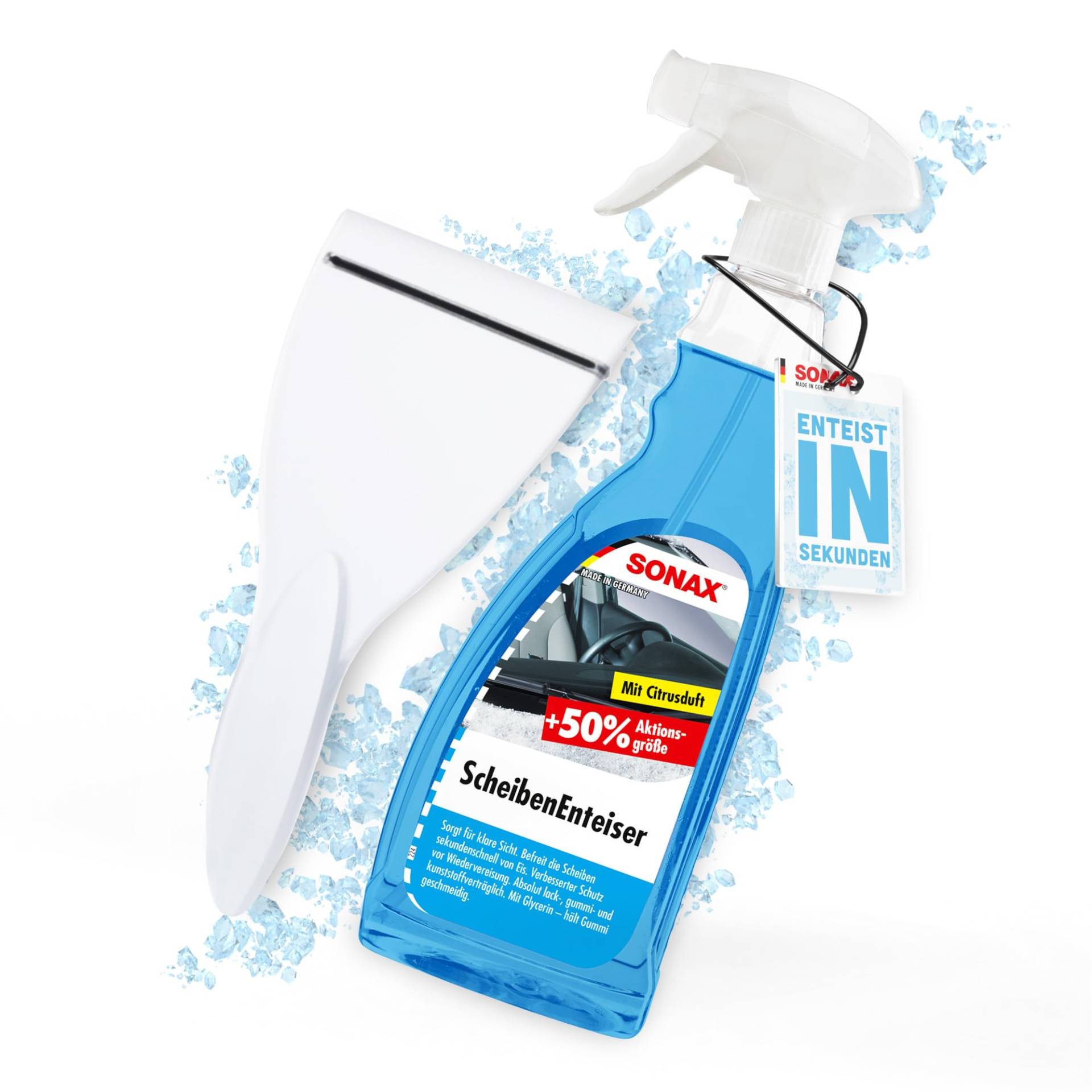 detailmate Auto Scheibenenteiser Set | 1x Sonax Scheiben Enteiser Spray 750ml für Autoscheiben + 1x Eiskratzer | Enteiserspray für klare Sicht detailmate Auto Scheibenenteiser Set | 1x Sonax Scheiben Enteiser Spray 750ml für Autoscheiben + 1x Eiskratzer | Enteiserspray für klare Sicht von detailmate