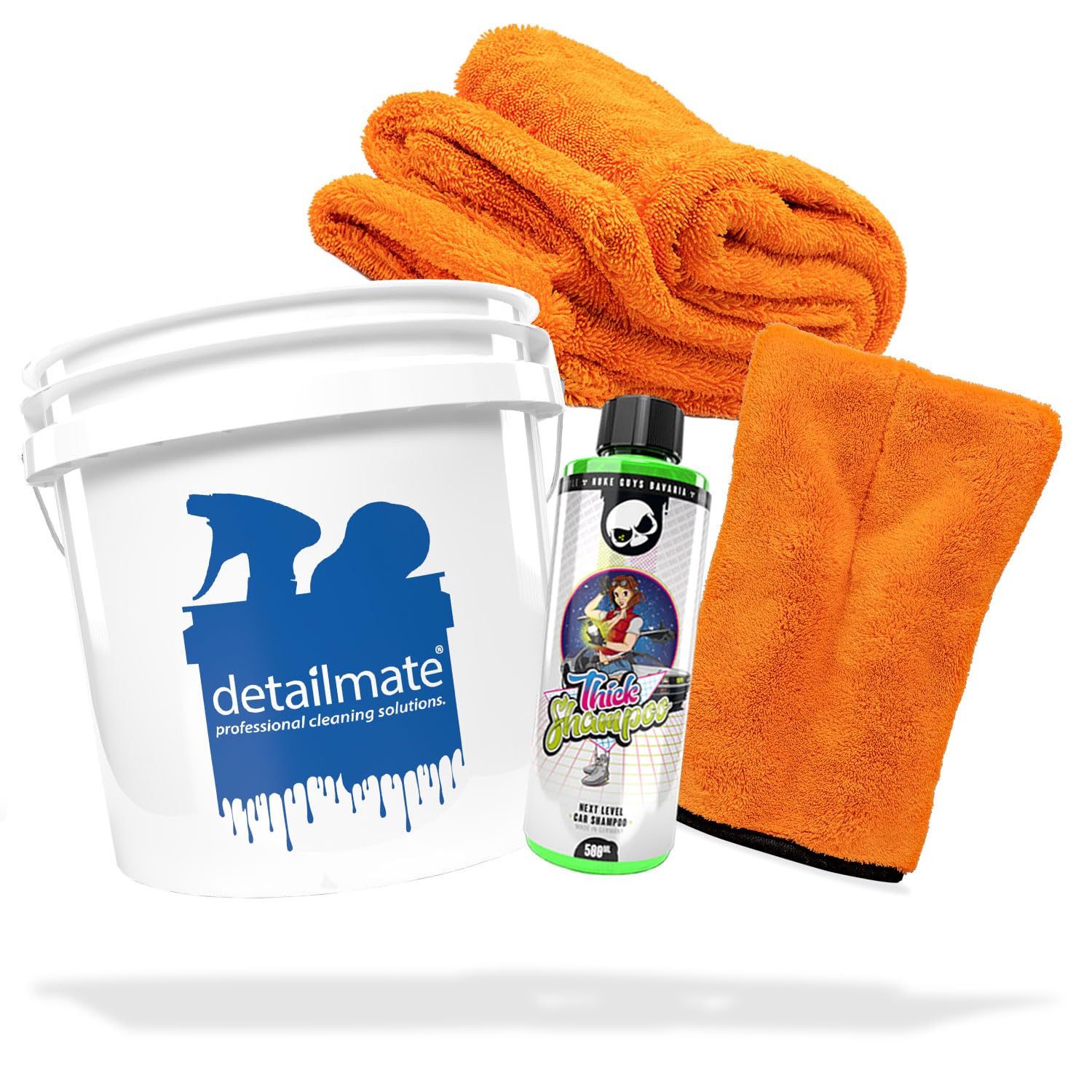 detailmate Auto Wasch Set: Nuke Guys Thick Shampoo 500ml + Mikrofaser Waschhandschuh + Nuke Guys Gamma Dryer Trockentuch XXL + Wascheimer 3,5 GAL Weiß für die optimale Handwäsche & Trocknung detailmate Auto Wasch Set: Nuke Guys Thick Shampoo 500ml + Mikrofaser Waschhandschuh + Nuke Guys Gamma Dryer Trockentuch XXL + Wascheimer 3,5 GAL Weiß für die optimale Handwäsche & Trocknung von detailmate