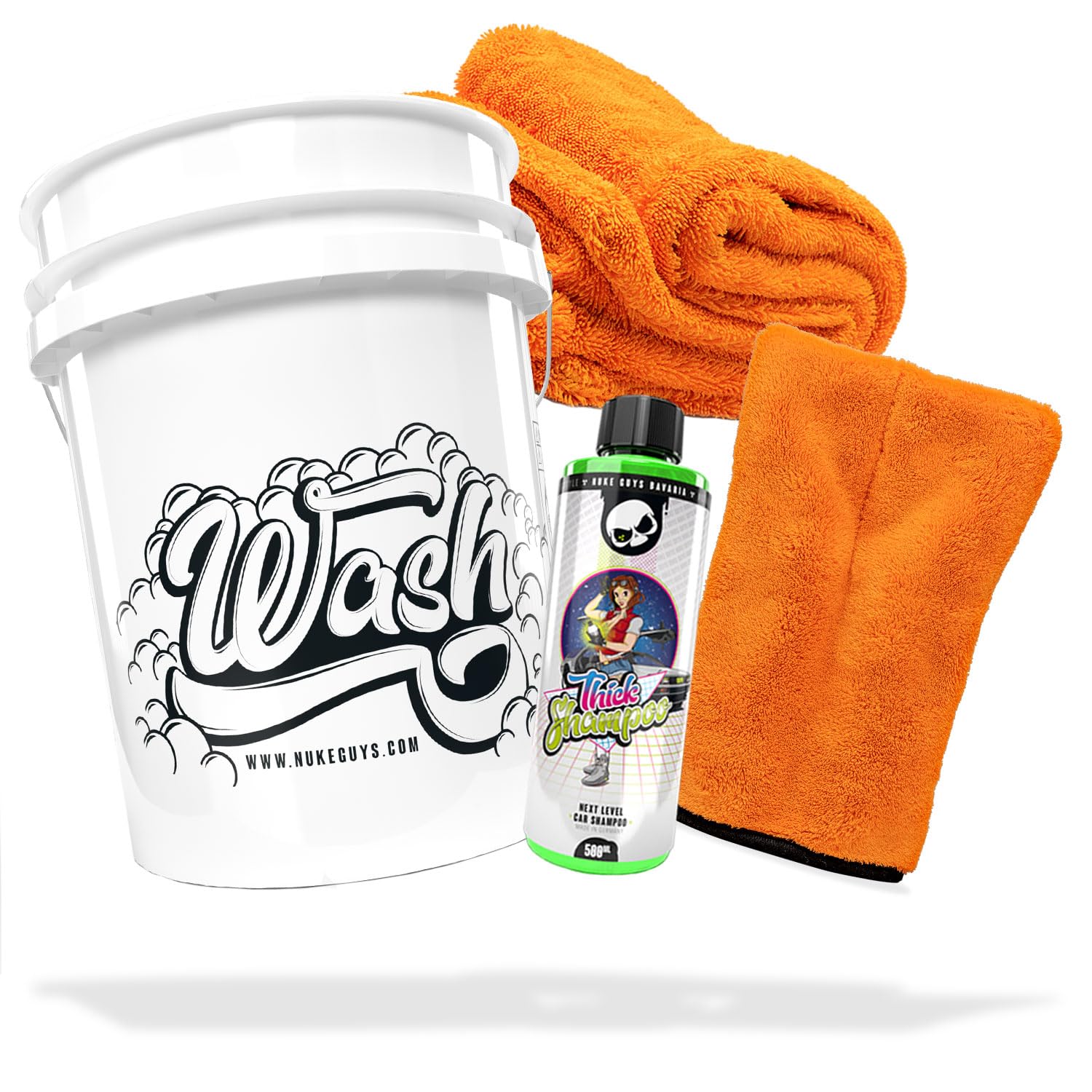 detailmate Auto Wasch Set: Nuke Guys Thick Shampoo 500ml + Waschhandschuh + Nuke Guys Gamma Dryer XXL Trockentuch + Wascheimer Nuke Guys Wash Bucket 5 GAL für die optimale Handwäsche & Trocknung detailmate Auto Wasch Set: Nuke Guys Thick Shampoo 500ml + Waschhandschuh + Nuke Guys Gamma Dryer XXL Trockentuch + Wascheimer Nuke Guys Wash Bucket 5 GAL für die optimale Handwäsche & Trocknung von detailmate