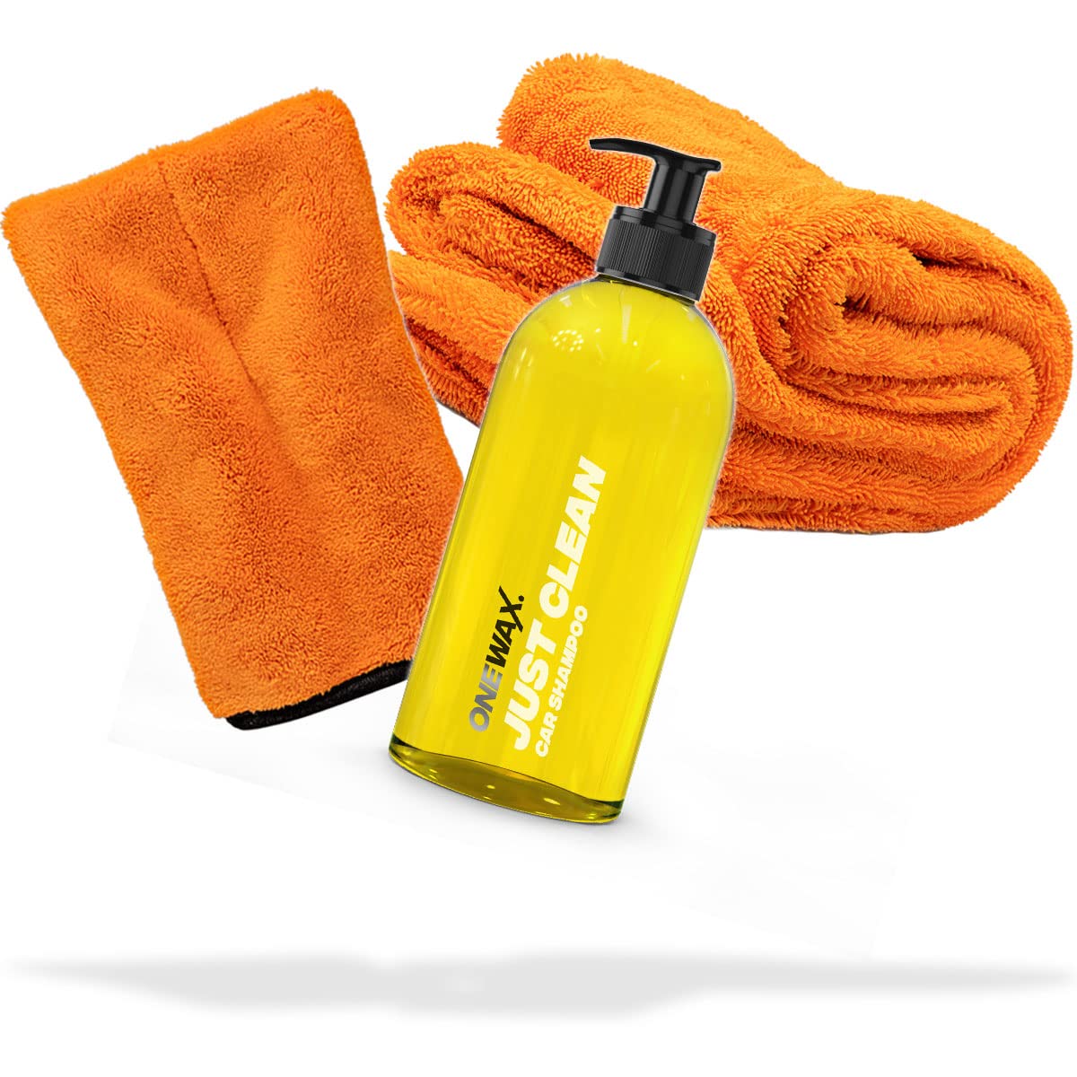 detailmate Auto Wasch- und Trockenset: OneWax Just Clean Shampoo 500ml + Mikrofaser Präzisionshandschuh Orange + Gamma Dryer Trockentuch XXL für die optimale Handwäsche detailmate Auto Wasch- und Trockenset: OneWax Just Clean Shampoo 500ml + Mikrofaser Präzisionshandschuh Orange + Gamma Dryer Trockentuch XXL für die optimale Handwäsche von detailmate