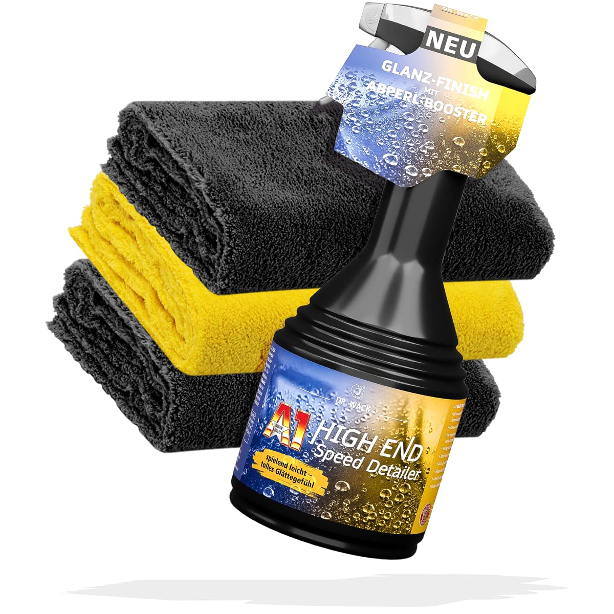 detailmate Dr. Wack Glanz Finish Set: Dr.Wack A1 High End Speed Detailer 500 ml + 3X Mikrofasertuch Edgeless Superflausch 550GSM | Auto Lack Finish mit Lotuseffekt detailmate Dr. Wack Glanz Finish Set: Dr.Wack A1 High End Speed Detailer 500 ml + 3X Mikrofasertuch Edgeless Superflausch 550GSM | Auto Lack Finish mit Lotuseffekt von detailmate