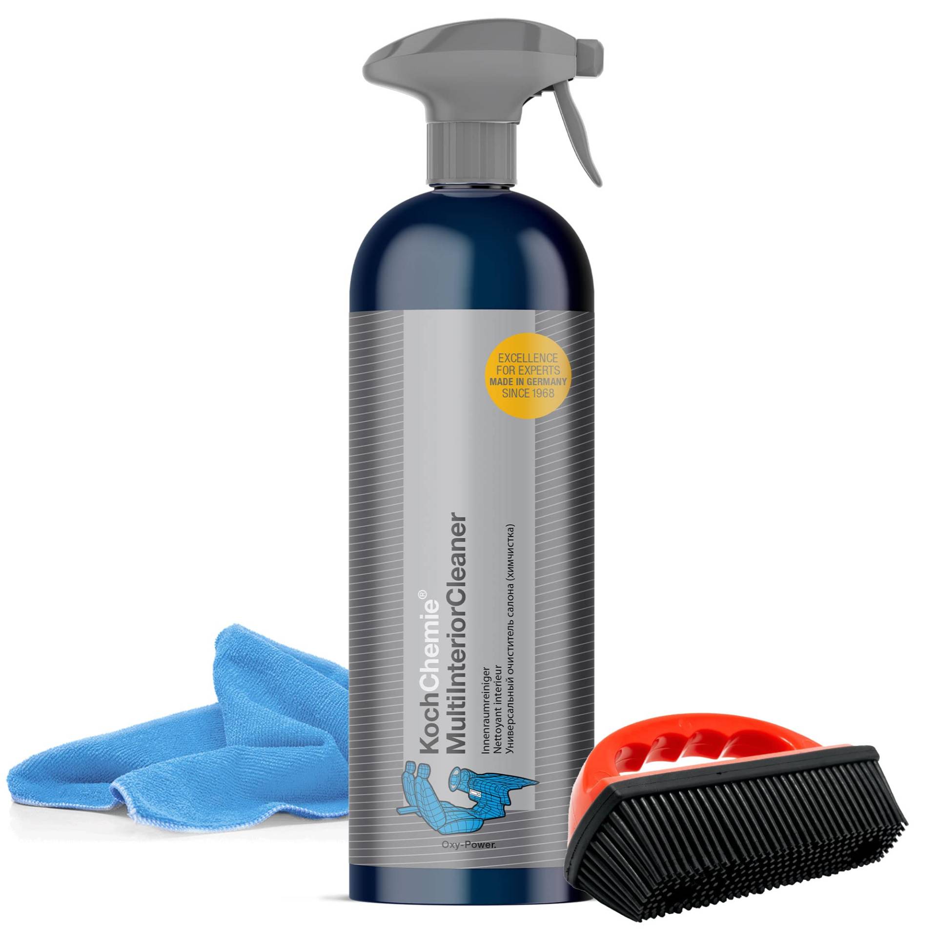 detailmate Fahrzeug Innenreinigung Set: Koch Chemie Multi Interior Cleaner 0,75L + Gummibürste - Mikrofasertuch 320 GSM 40x40 cm detailmate Fahrzeug Innenreinigung Set: Koch Chemie Multi Interior Cleaner 0,75L + Gummibürste - Mikrofasertuch 320 GSM 40x40 cm von detailmate