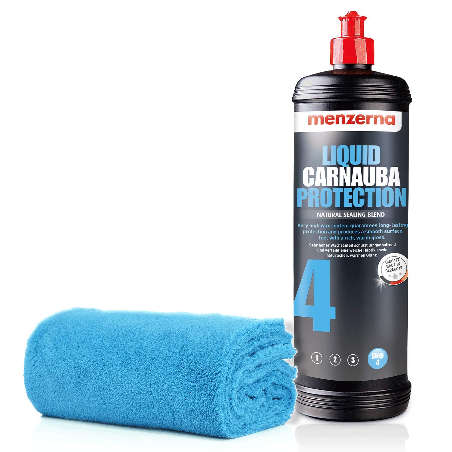 detailmate Menzerna Politur Set: Menzerna Liquid Carnauba Protection - 1 L Politur + Mikrofasertuch 550GSM, 40x40cm detailmate Menzerna Politur Set: Menzerna Liquid Carnauba Protection - 1 L Politur + Mikrofasertuch 550GSM, 40x40cm von detailmate