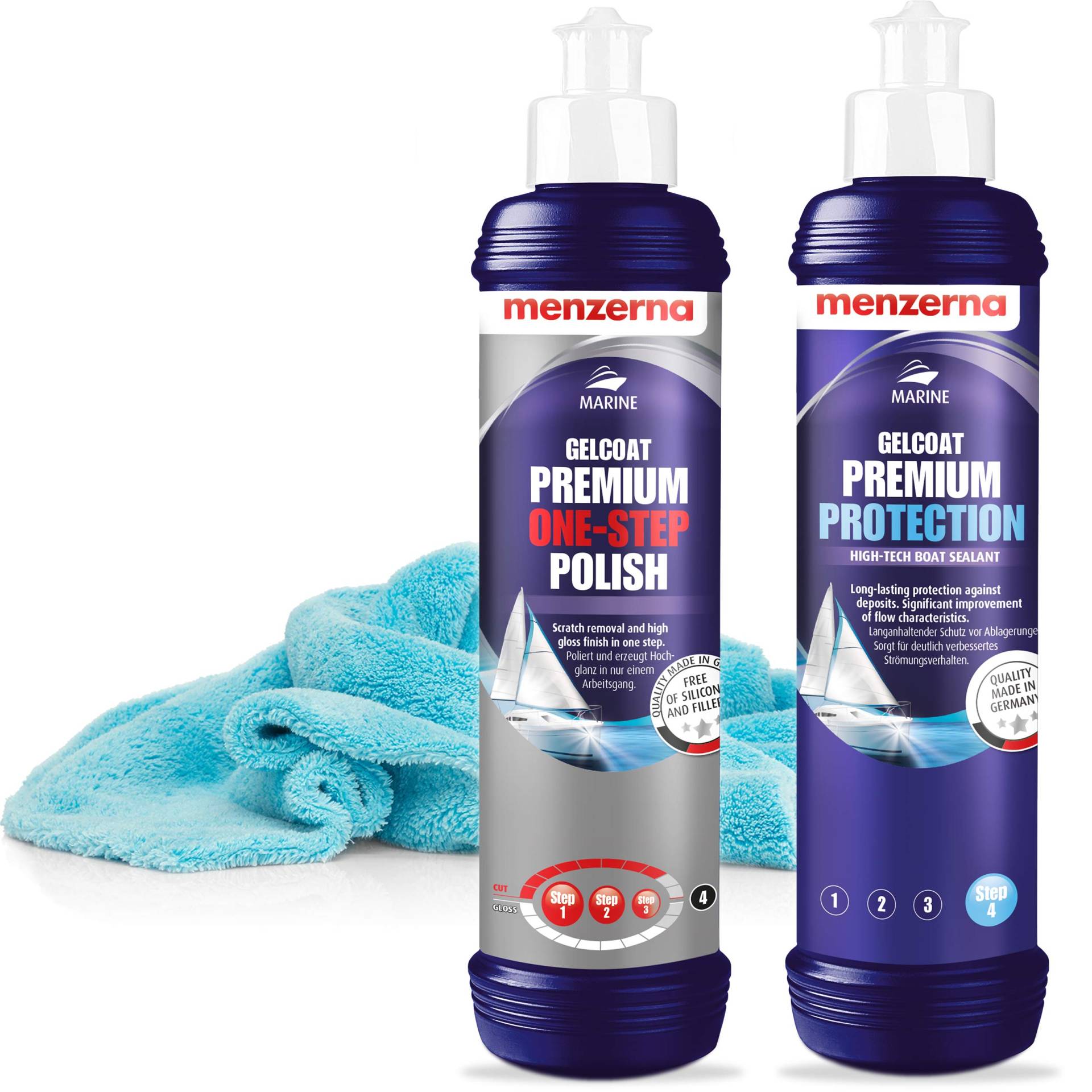 detailmate - Menzerna Premium Gelcoat Boots Politur Set Polish (One Step Polish + Protect Set) von detailmate