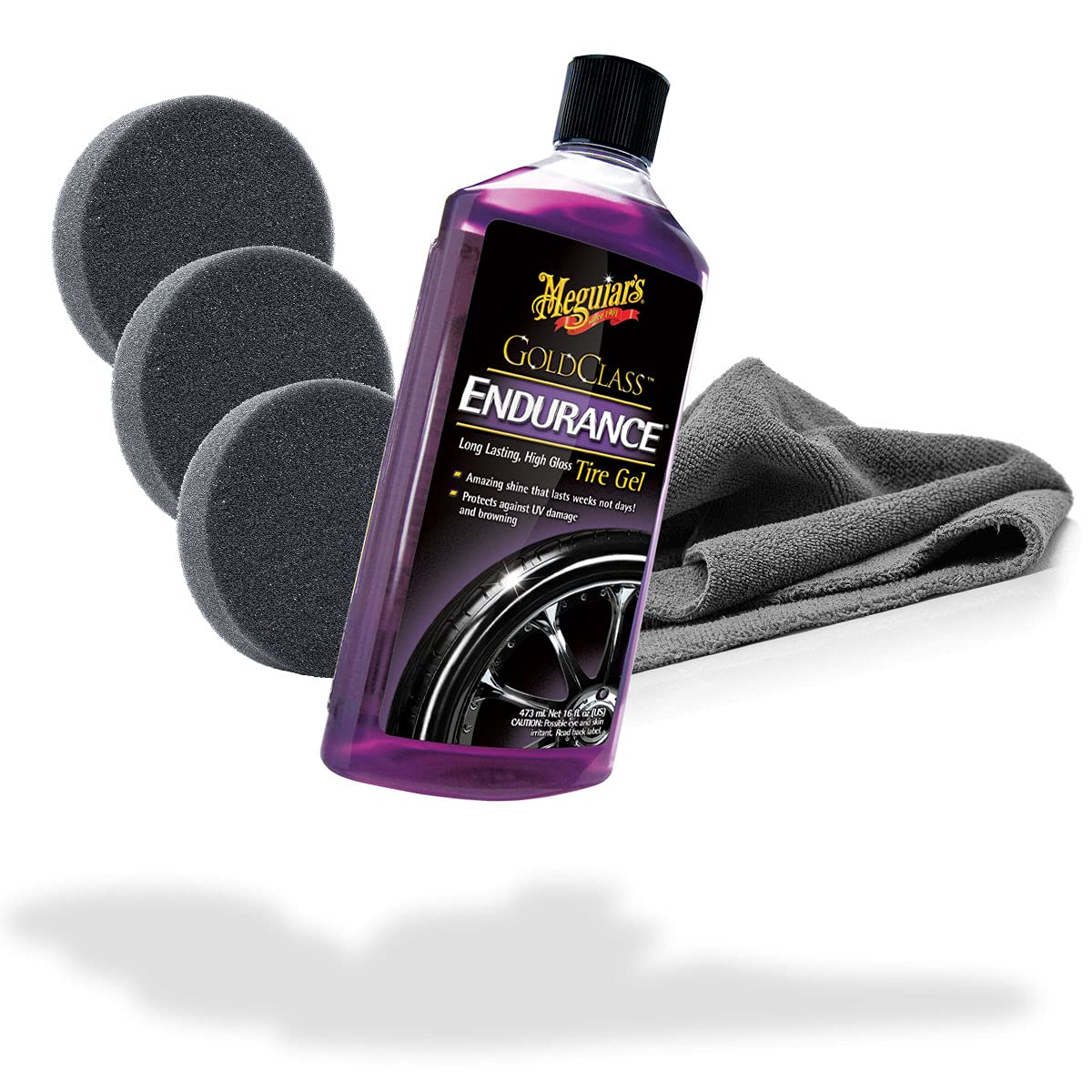 detailmate Reifen Pflegeset für Glanz: Meguiars Reifenpflege Endurance Tire Gel High Gloss 473ml 3er Set Applikatorpads Auftragsschwamm Ø90/22mm + Edgeless GreyLow Mikrofasertuch 380GSM detailmate Reifen Pflegeset für Glanz: Meguiars Reifenpflege Endurance Tire Gel High Gloss 473ml 3er Set Applikatorpads Auftragsschwamm Ø90/22mm + Edgeless GreyLow Mikrofasertuch 380GSM von detailmate