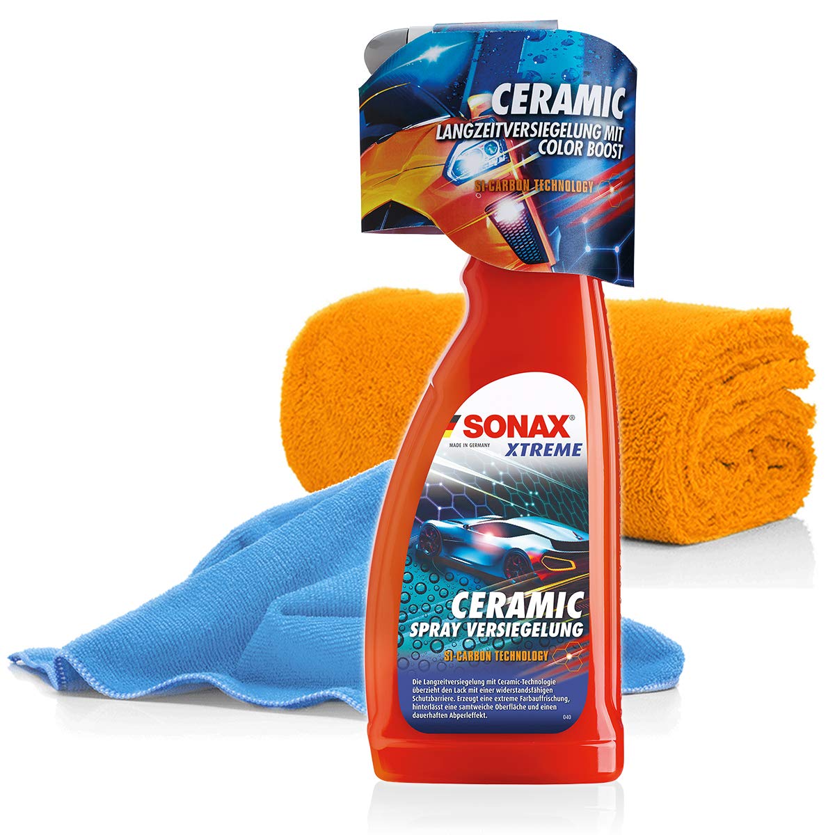 detailmate SONAX XTREME Ceramic Spray-Versiegelung Set Coating Keramik Versiegelung für autos mit 2x Mikrofasertuch, für Schutz und Glanz von detailmate
