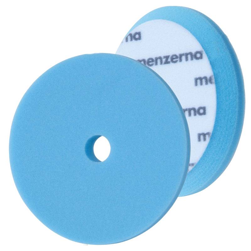 detailmate Set - Menzerna Premium Wax Foam Pad - 150 mm - sehr weicher Polierschwamm - ideal zum Wachsen - blau + 1 Nitril - Schutzhandschuh von detailmate