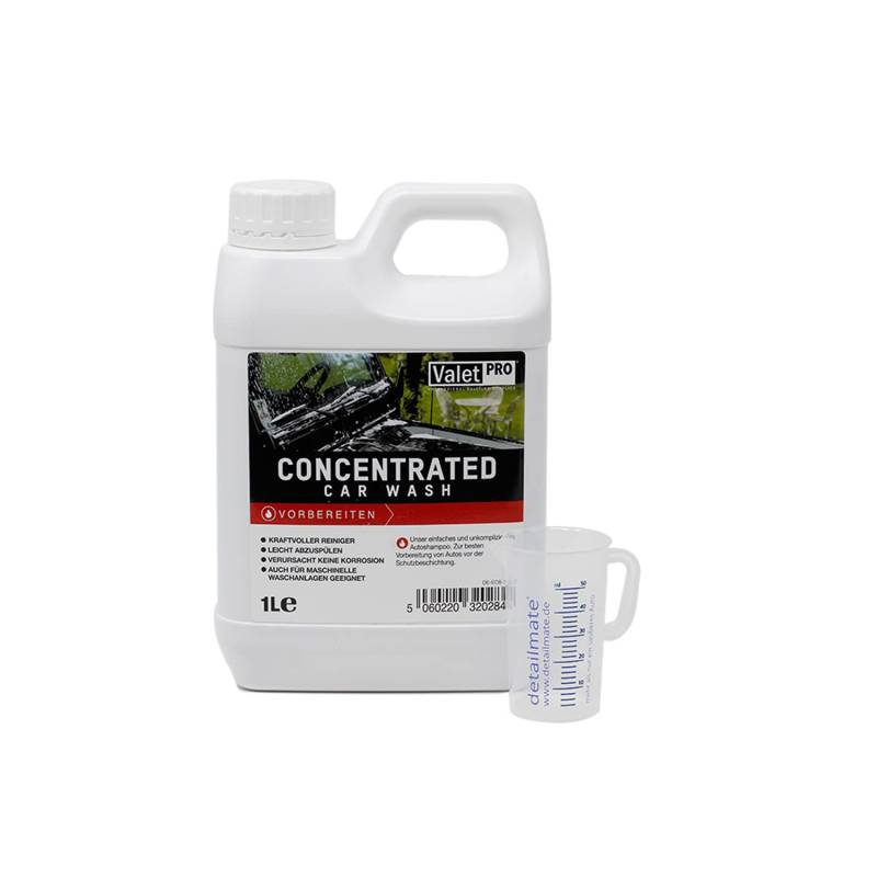 detailmate ValetPRO Concentrated Car Wash Autoshampoo Konzentrat 1 Liter Messbecher von detailmate