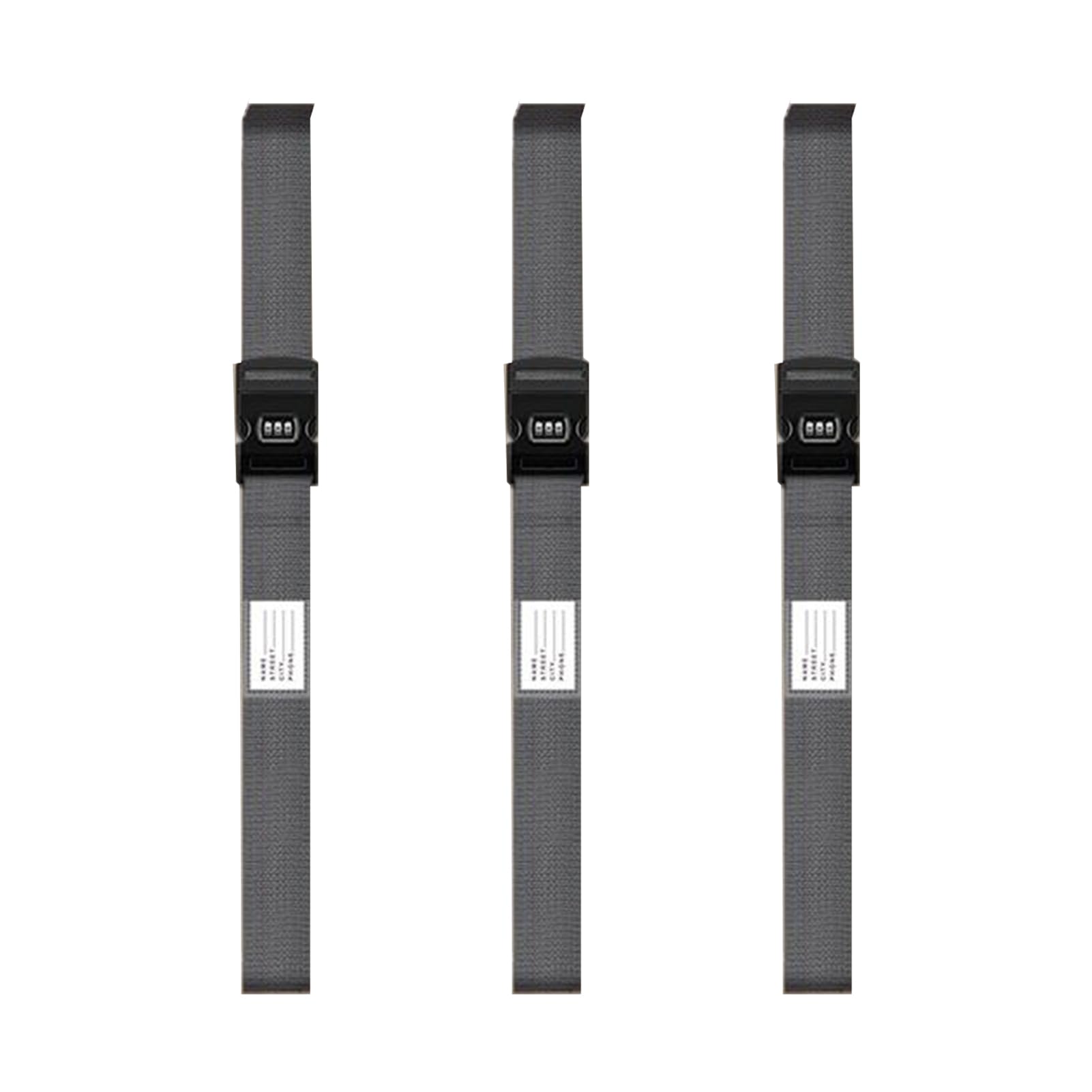 dijiusidy 3 Stück PP Koffergurte für Koffer Robuste Gurte zur Sicherheit für Koffer Langlebige PP Gurte für Koffer, Grau, 5cm*200cm dijiusidy 3 Stück PP Koffergurte für Koffer Robuste Gurte zur Sicherheit für Koffer Langlebige PP Gurte für Koffer, Grau, 5cm*200cm von dijiusidy