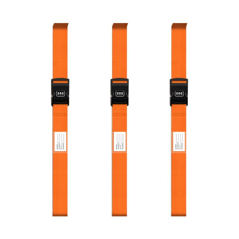 dijiusidy 3 Stück PP Koffergurte für Koffer Robuste Gurte zur Sicherheit für Koffer Langlebige PP Gurte für Koffer, Orange, 5cm*200cm von dijiusidy