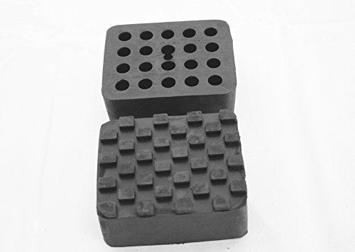 Gummi-Unterlage Auflage Wagen-Heber Hebebühne Auto Klotz Rangier-Wagenheber Puffer Reifen Reifenwechsel LKW Räder KFZ Zubehör (120x100x50 VA Nop / 570g) von dilou
