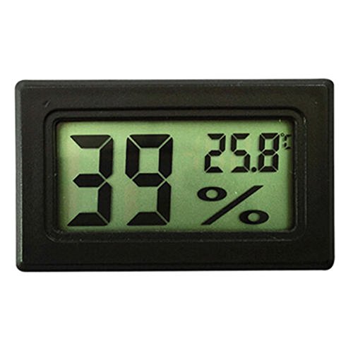 diymore Digital LCD Display Thermometer Hygrometer Indoor Outdoor Weather Temperature Sensor Humidity Meter Gauge Tester Instrument Accurate Readings for Home and Office (Black) von diymore