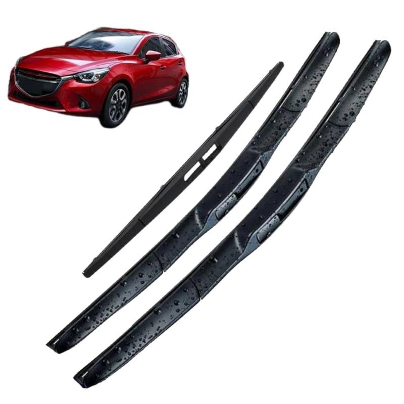 dmSJEr Premium Scheibenwischer Compatible für Mazda Demio 2 DJ DL 2014–2023 Perfekte Sicht bei jedem Wetter von dmSJEr