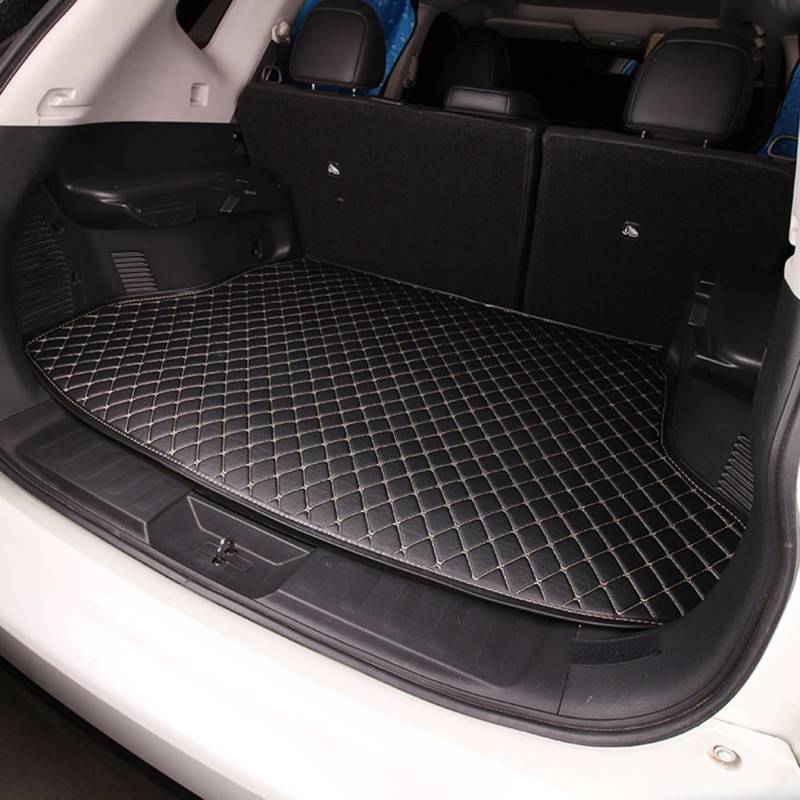 Kofferraummatte,Kofferraumauskleidung,Kofferraumzubehör,für Peugeot 307 Combi 2001-2008,B-Quilted Black with beige Thread von dnofowl