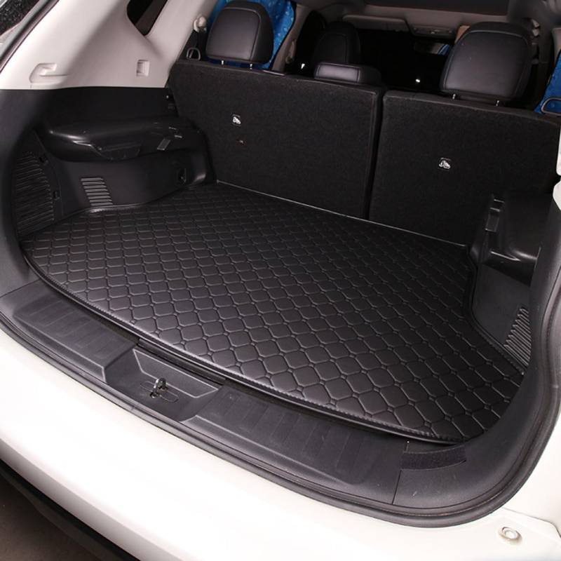 Kofferraummatte,Kofferraumauskleidung,Kofferraumzubehör,für Saab 9-3 Sedan 2002-2014,E-Quilted Spherical Black with Black Thread von dnofowl