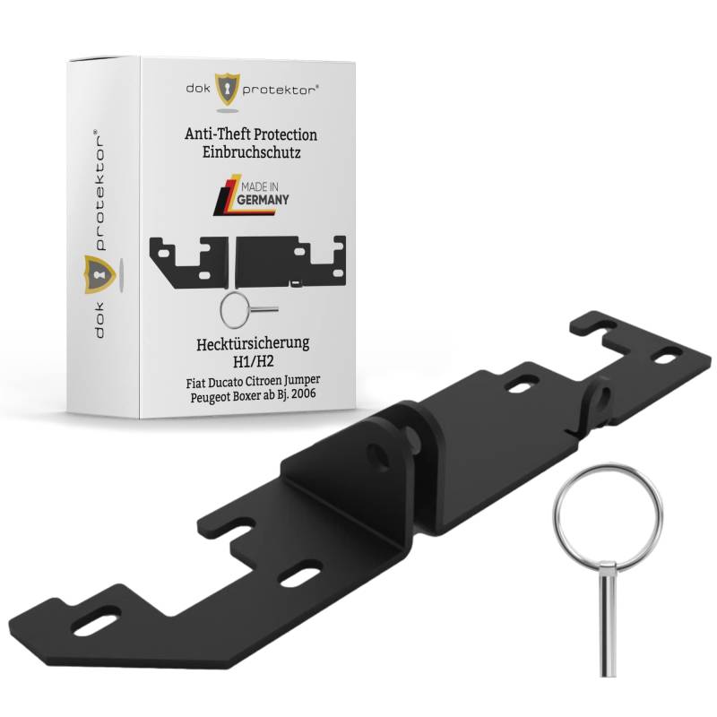 dok protektor Hecktürsicherung Einbruchschutz und Prick-Stop Schutz für Ducato, Jumper, Boxer X250 X290 für Höhe H1/H2 - Must Have Camping Zubehör, Kastenwagen Wohnmobil Zubehör - Made in Germany von dok protektor