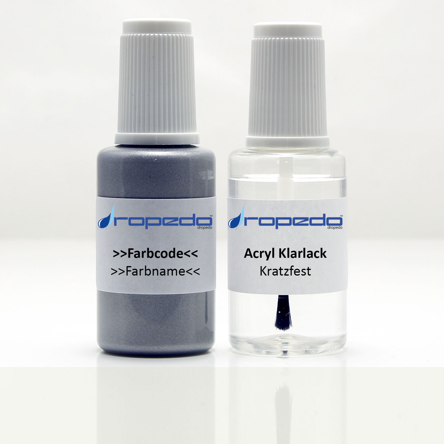 dropedo Lackstift Set passend für Kawasaki Motorrad K17C METALLIC Ocean Blue 20ml + Klarlack 20ml von dropedo