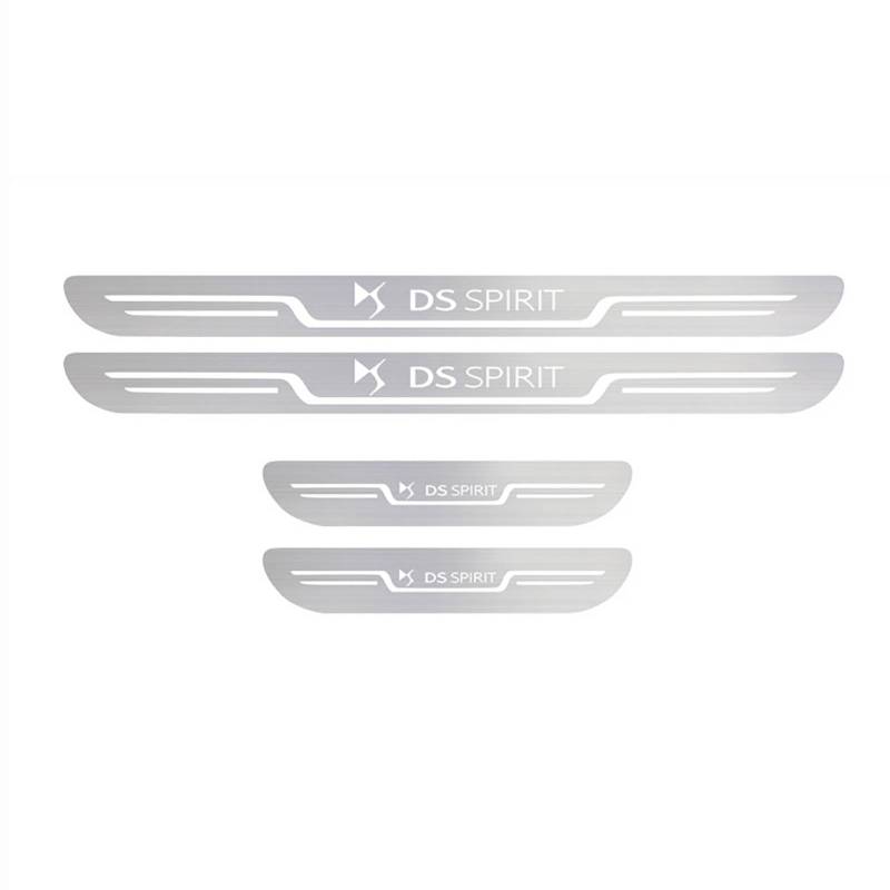 4 Stück Auto Edelstahl Einstiegsleisten Schutz, für DS9 DS7 DS3 DS4S DS6 DS5LS Türschwellenschutz Trim Scuff Schutz Kratzschutz rutschfeste Anti-Kratz Styling DekorationszubehöR,B von dsetryj