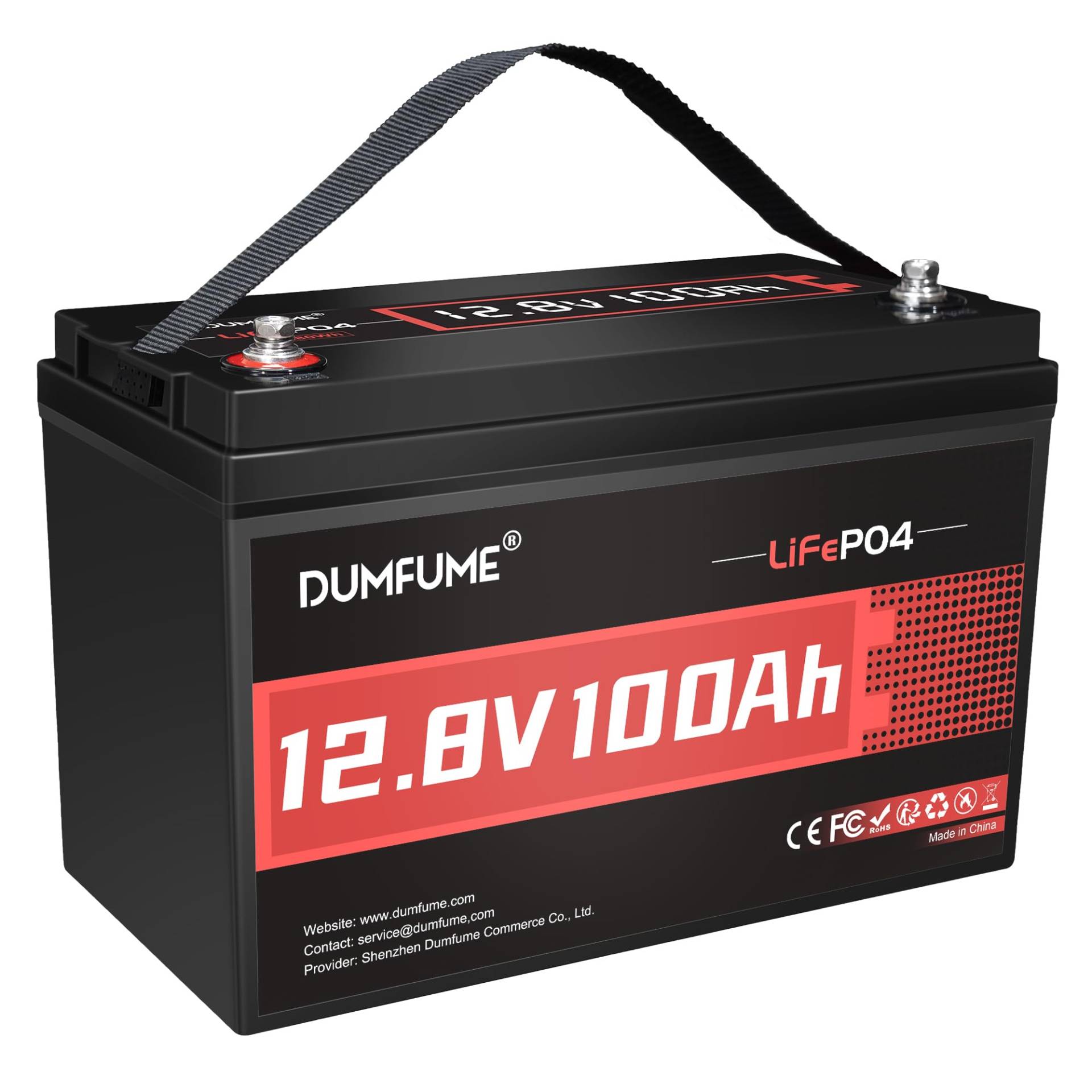 Dumfume 12V 100Ah LiFePO4 Lithium Batterie mit 100A BMS, Bis zu 15000 Zyklen, 1.28kWh, Hohe Energiedichte, Ideal für Wohnmobile, Wohnwagen, Boote, und Off-Grid Anwendungen Dumfume 12V 100Ah LiFePO4 Lithium Batterie mit 100A BMS, Bis zu 15000 Zyklen, 1.28kWh, Hohe Energiedichte, Ideal für Wohnmobile, Wohnwagen, Boote, und Off-Grid Anwendungen von dumfume