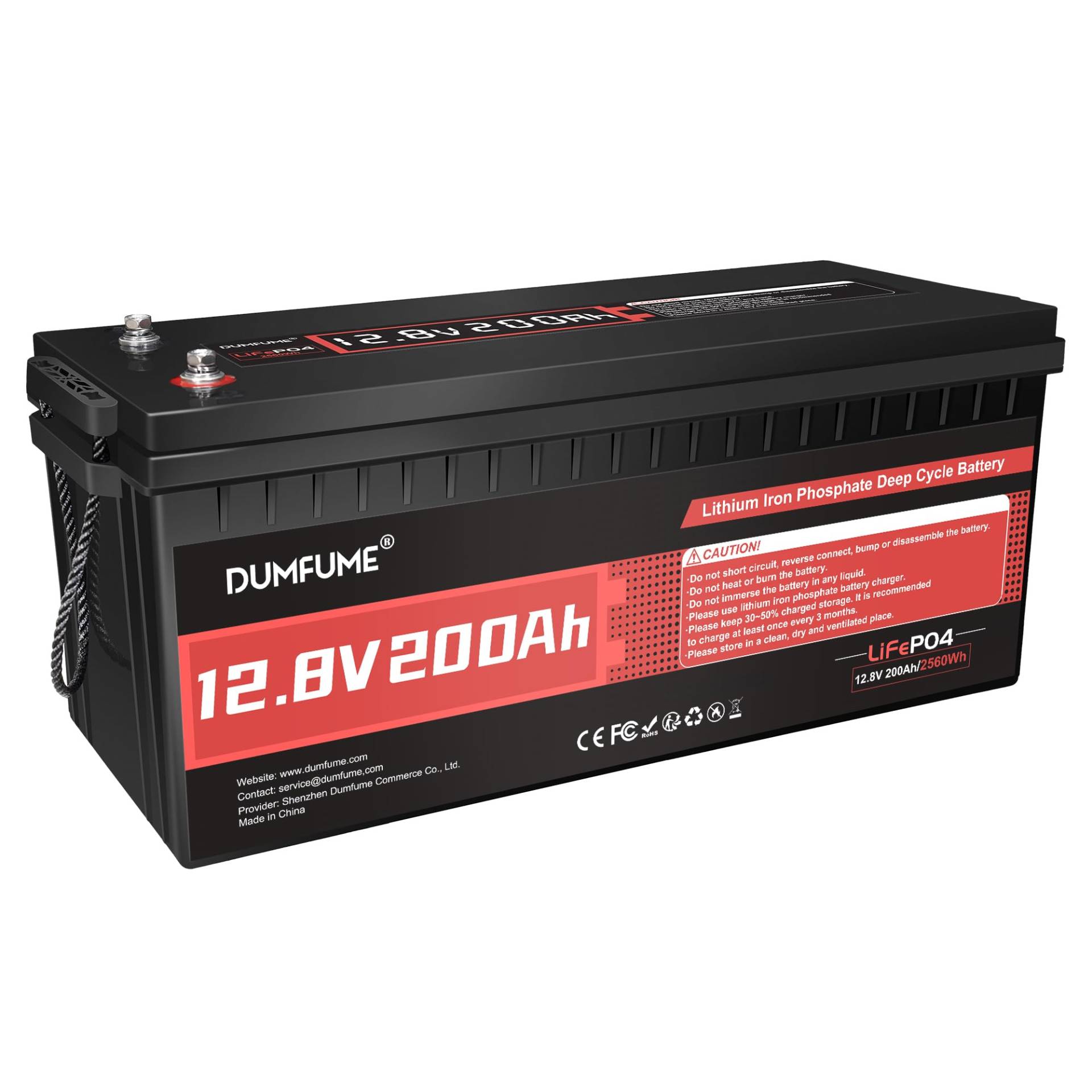 Dumfume 12V 200Ah LiFePO4 Lithium Batterie, 2560Wh Kapazität, mit 200A BMS, 20000+ Zyklen, 10 Jahres Lebensdauer, ideal für Wohnmobil, Solarenergie-Speicher, Trolling-Motor und Off-Grid Camping Dumfume 12V 200Ah LiFePO4 Lithium Batterie, 2560Wh Kapazität, mit 200A BMS, 20000+ Zyklen, 10 Jahres Lebensdauer, ideal für Wohnmobil, Solarenergie-Speicher, Trolling-Motor und Off-Grid Camping von dumfume