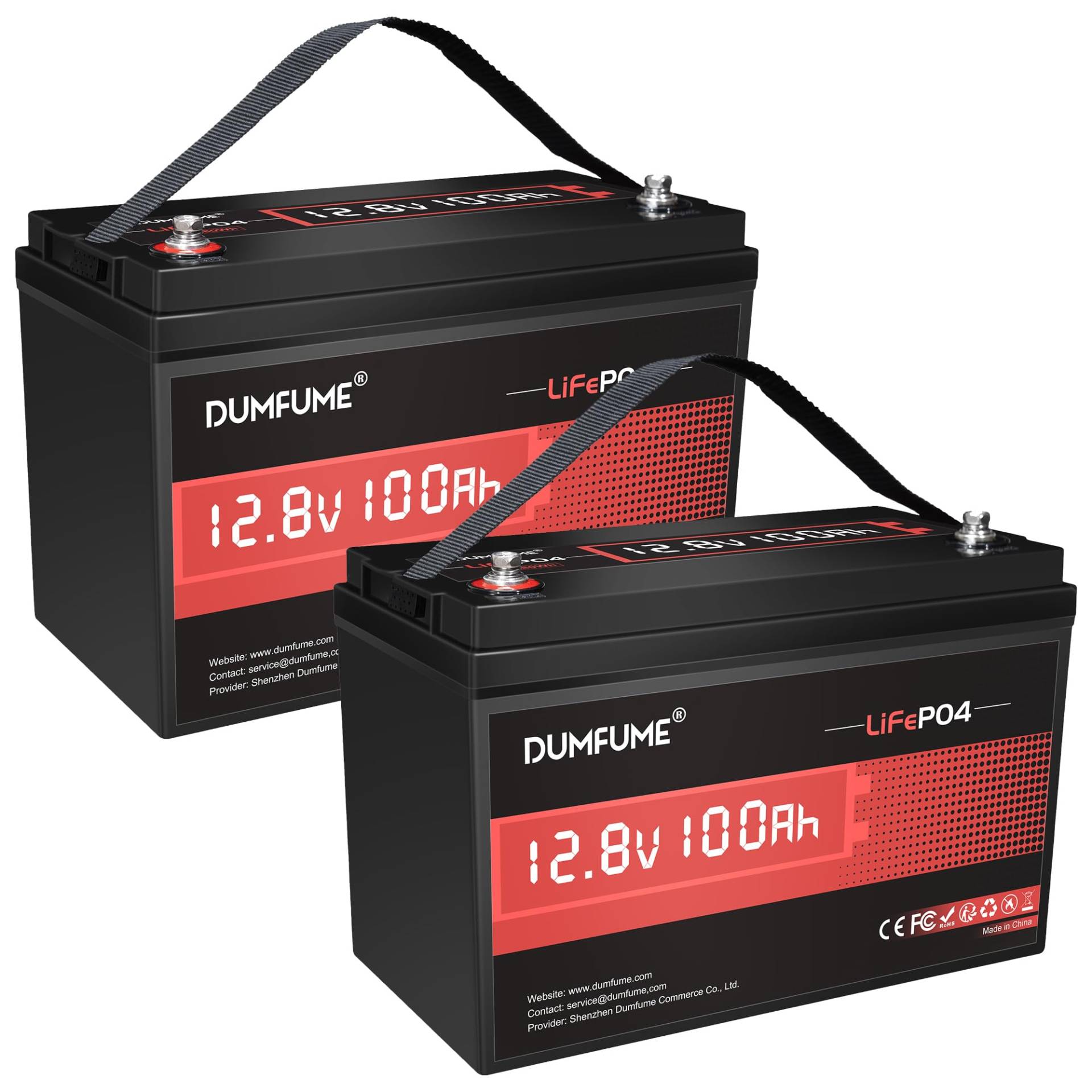 Dumfume 2 Pack 12V 100Ah LiFePO4 Lithium Batterie mit 100A BMS, 15000 Zyklen Deep Cycle Lithium Akku 1.28kWh Hohe Energiedichte Ideal für Solar Wohnmobile Boote und Off-Grid Anwendungen Dumfume 2 Pack 12V 100Ah LiFePO4 Lithium Batterie mit 100A BMS, 15000 Zyklen Deep Cycle Lithium Akku 1.28kWh Hohe Energiedichte Ideal für Solar Wohnmobile Boote und Off-Grid Anwendungen von dumfume
