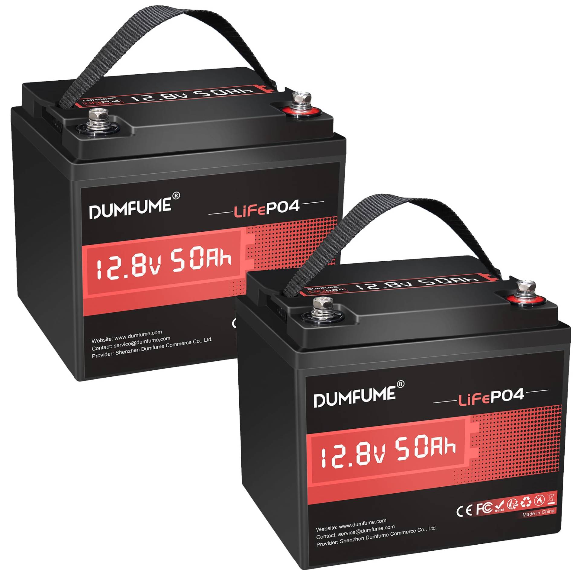Dumfume 2 Pack 12V 50Ah LiFePO4 Lithium Batterie 640Wh 4000-15000 Deep Cycle Lithium Akku 50A BMS-Schutz für Wohnmobil, Camping, Off-Grid und Notstrom Dumfume 2 Pack 12V 50Ah LiFePO4 Lithium Batterie 640Wh 4000-15000 Deep Cycle Lithium Akku 50A BMS-Schutz für Wohnmobil, Camping, Off-Grid und Notstrom von dumfume