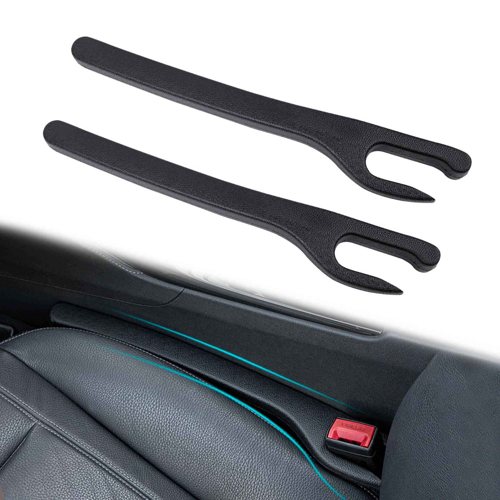 Autositz Lückenfüller 2er Set Car Seat Gap Filler Weicher Schaum Universell Autositz Organizer für Auto Verhinderung des Herabfallens von Gegenständen, Schwarz Autositz Lückenfüller 2er Set Car Seat Gap Filler Weicher Schaum Universell Autositz Organizer für Auto Verhinderung des Herabfallens von Gegenständen, Schwarz von duozoanz