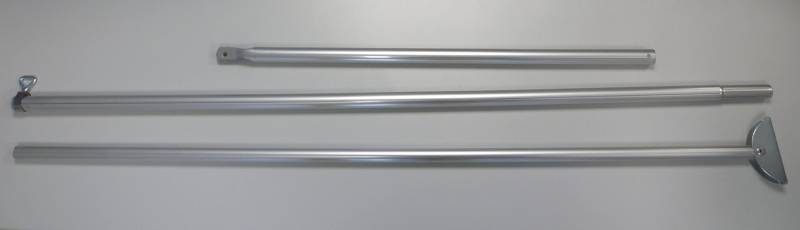 DWT Spezial-Andruckstange gerade 260 cm ø 22 mm Aluminium Zubehör für Teilzelt Garda AIR Zeltstange von DWT