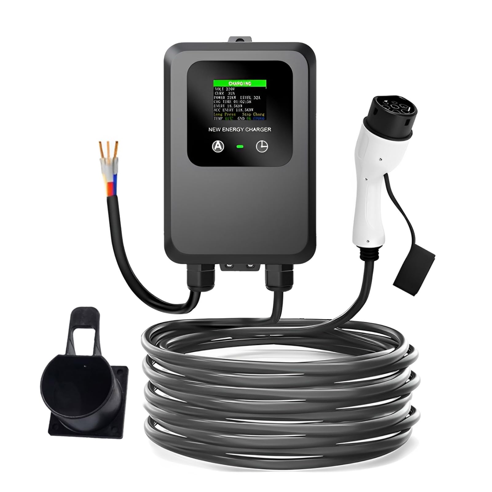 dwxnauixl EV Wallbox 10M 7KW 32A Auto Home EV Wallbox mit CEE 3PIN Buchse Ladestation Elektroauto EV Wallbox mit 10M Kabel, A dwxnauixl EV Wallbox 10M 7KW 32A Auto Home EV Wallbox mit CEE 3PIN Buchse Ladestation Elektroauto EV Wallbox mit 10M Kabel, A von dwxnauixl