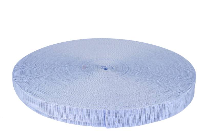 Gurtband Polypropylen 2m oder 5m lang - 32 Farben Breiten: 20mm 25mm 30mm 40mm 50 mm (351 Himmelblau) von e-kurzwaren
