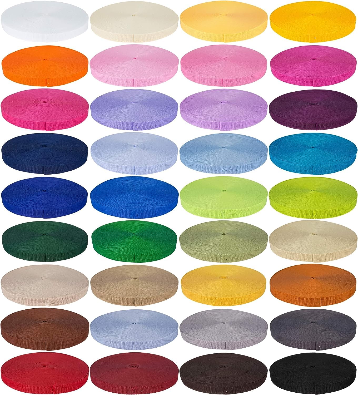 e-kurzwaren Gurtband Polypropylen 2m oder 5m lang - 32 Farben Breiten: 20mm 25mm 30mm 40mm 50 mm (20mm/2m, 010 Sand) von e-kurzwaren
