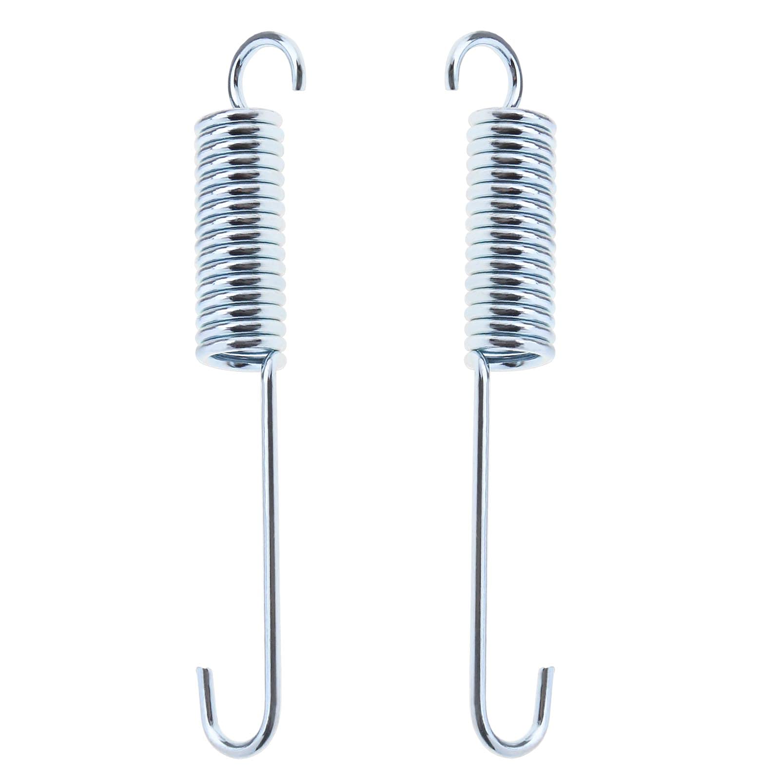 eMagTech 2 Stück 120 mm Länge Motorrad Silber Kickstand Rückstellfeder Metall Fuß Seitenständer Feder Starke Rückprall eMagTech 2 Stück 120 mm Länge Motorrad Silber Kickstand Rückstellfeder Metall Fuß Seitenständer Feder Starke Rückprall von eMagTech