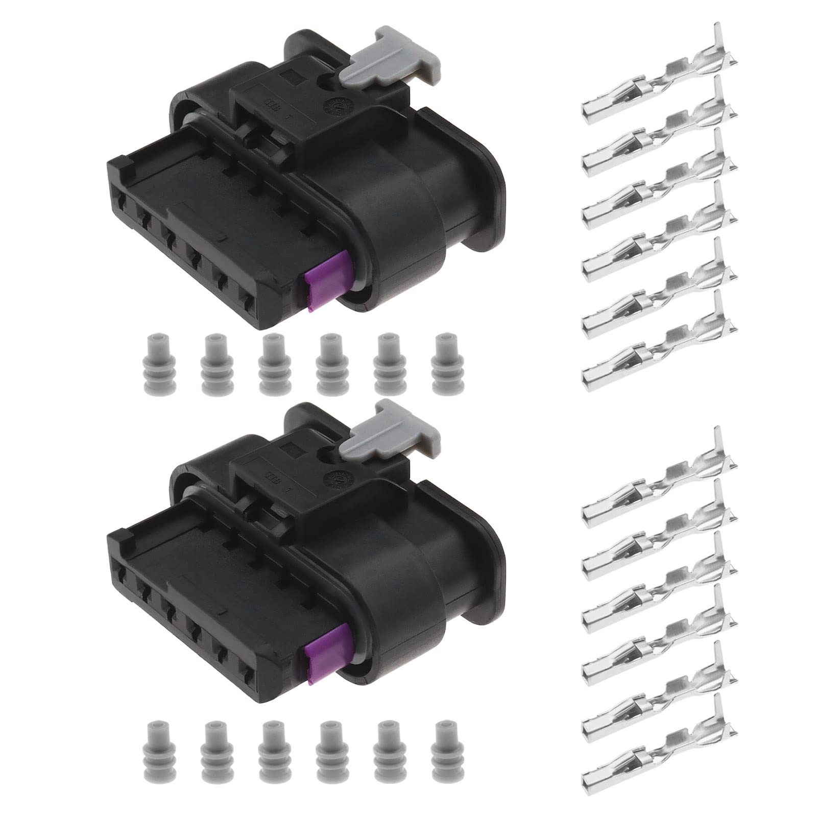 eMagTech 2 X 6-poliger Auto-Rücklicht-Rücklichtstecker 61132359993. Kompatibel mit BMW 1er, 2er, 3er, 4er, F20, F21, F22, F23, F28, M2, F30, F31, F32, F33, F36. 6-poliger Elektrischer Stecker von eMagTech