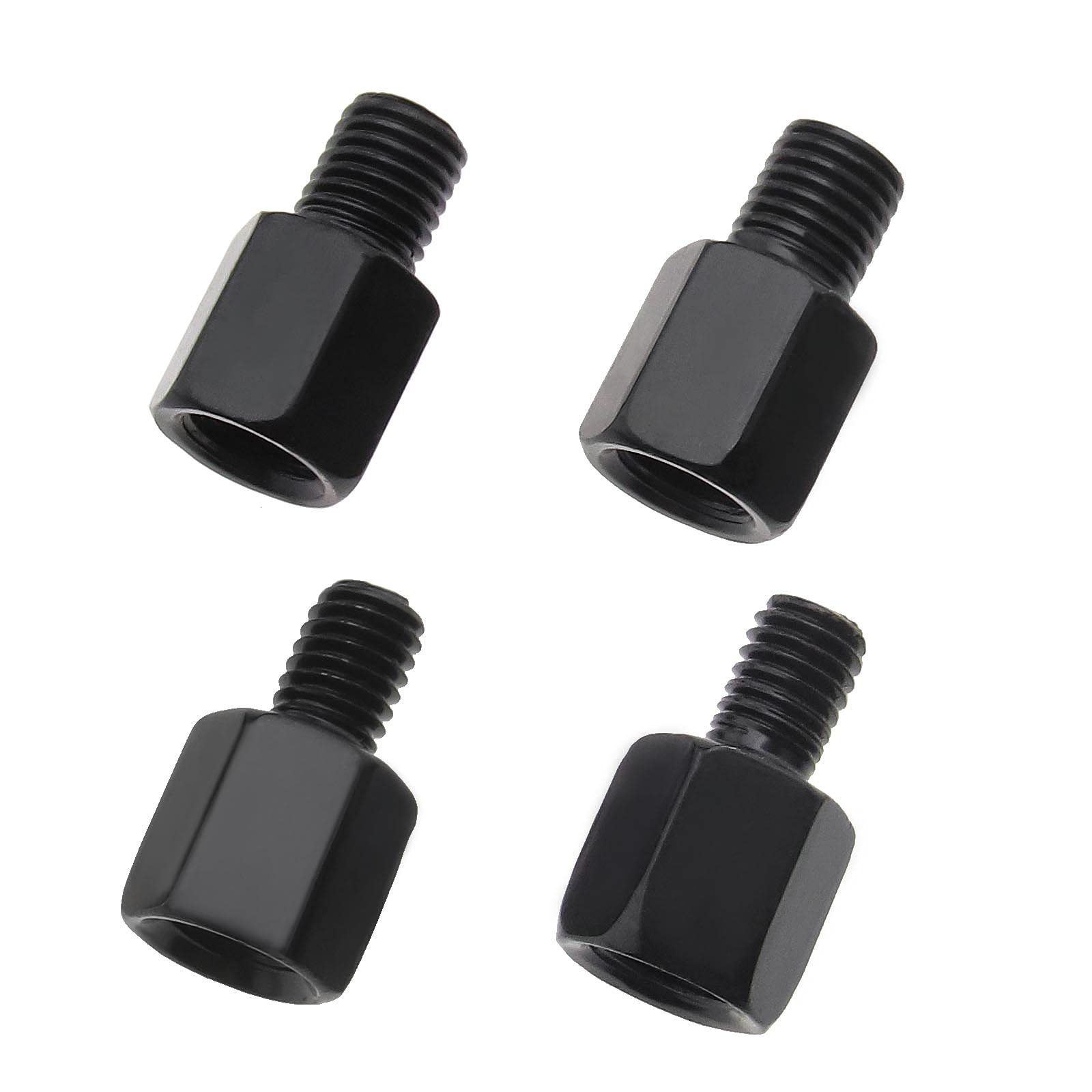eMagTech 4x Schwarz Universell Motorrad Rückspiegel Halterung Adapter Höhenverstellung Schrauben M10 auf M8/10 Gewinde LH/RH eMagTech 4x Schwarz Universell Motorrad Rückspiegel Halterung Adapter Höhenverstellung Schrauben M10 auf M8/10 Gewinde LH/RH von eMagTech