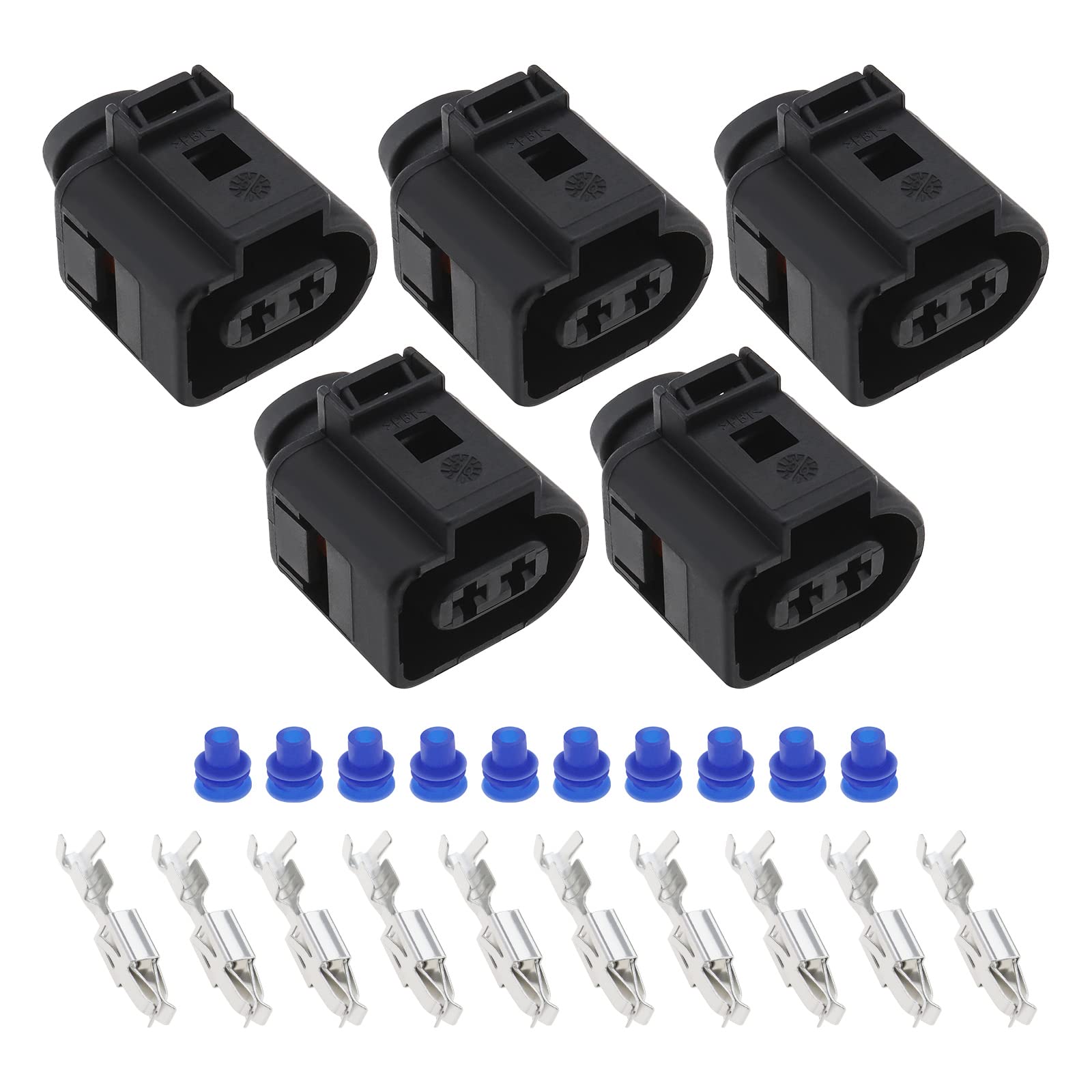 eMagTech 5 Sets Auto Scheinwerfer Nebelscheinwerfer Stecker Anschluss 1J0973722 Kompatibel mit VW Kompatibel mit Audi Kompatibel mit Seat 2 Pins Scheinwerfer Steckverbinder eMagTech 5 Sets Auto Scheinwerfer Nebelscheinwerfer Stecker Anschluss 1J0973722 Kompatibel mit VW Kompatibel mit Audi Kompatibel mit Seat 2 Pins Scheinwerfer Steckverbinder von eMagTech