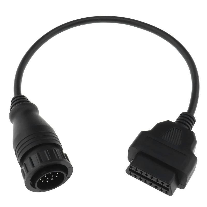 eMagTech 14-polig auf 16-polig OBD2 Diagnosekonverter Adapterkabel Ersatz Kompatibel mit Mercedes-Benz 14-Pin auf 16-Pin OBD2 Adapter, Schwarz von eMagTech