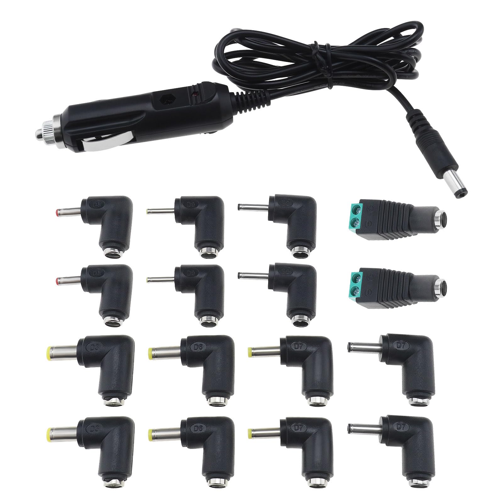 eMagTech 17-teiliges Auto Ladegerät Netzkabel DC 12V 2A 24 W 5,5 X 2,1mm auf Zigarettenanzünder 1,5M Kabel mit 16-teiligem Anschluss für DVD Player Router GPS Kamera eMagTech 17-teiliges Auto Ladegerät Netzkabel DC 12V 2A 24 W 5,5 X 2,1mm auf Zigarettenanzünder 1,5M Kabel mit 16-teiligem Anschluss für DVD Player Router GPS Kamera von eMagTech