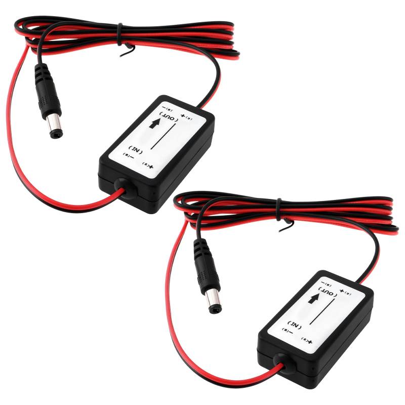 eMagTech 2 Stück 12-V-Rückfahrkamerafilter mit Stecker Kameragleichrichter Leistungsrelais Kondensatorfilter Kompatibel mit BMW Kompatibel mit Opel von eMagTech