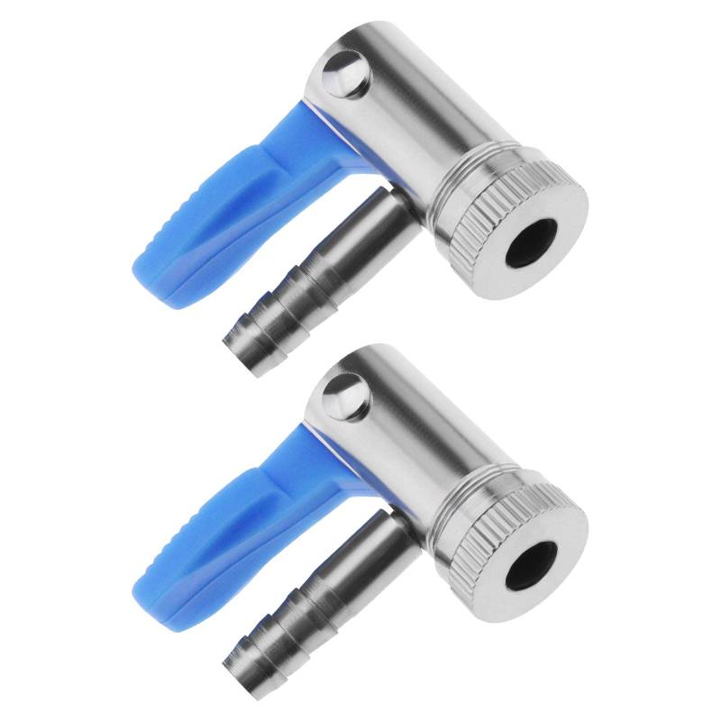 eMagTech 2 Stück 8 mm Reifenluftfutter Reifenventil Luftpumpe Clip Luftschlauch Inflator Anschluss Pneumatische Pumpe Adapter für Auto Motorrad Elektrofahrzeug Fahrrad Reifen Ventil von eMagTech