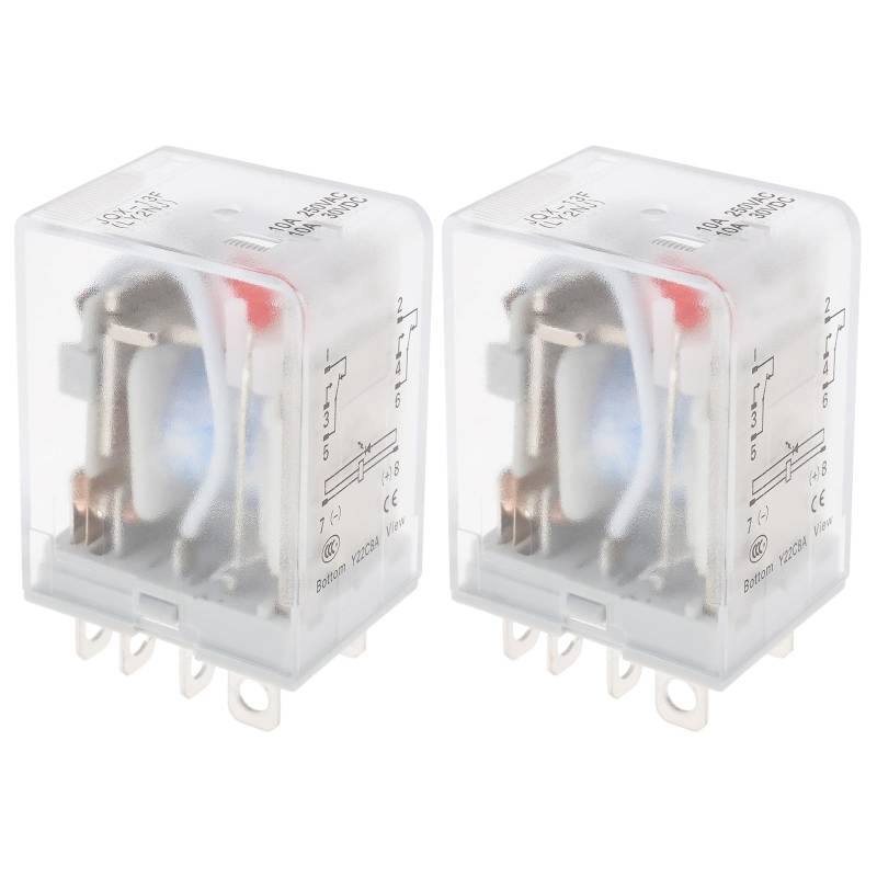 eMagTech 2 Stück AC24V LY2NJ 8-poliges Kleines Relais Elektromagnetisches Zwischenrelais für Aufzüge Kommunikations- Und Automatisierungsgeräte von eMagTech