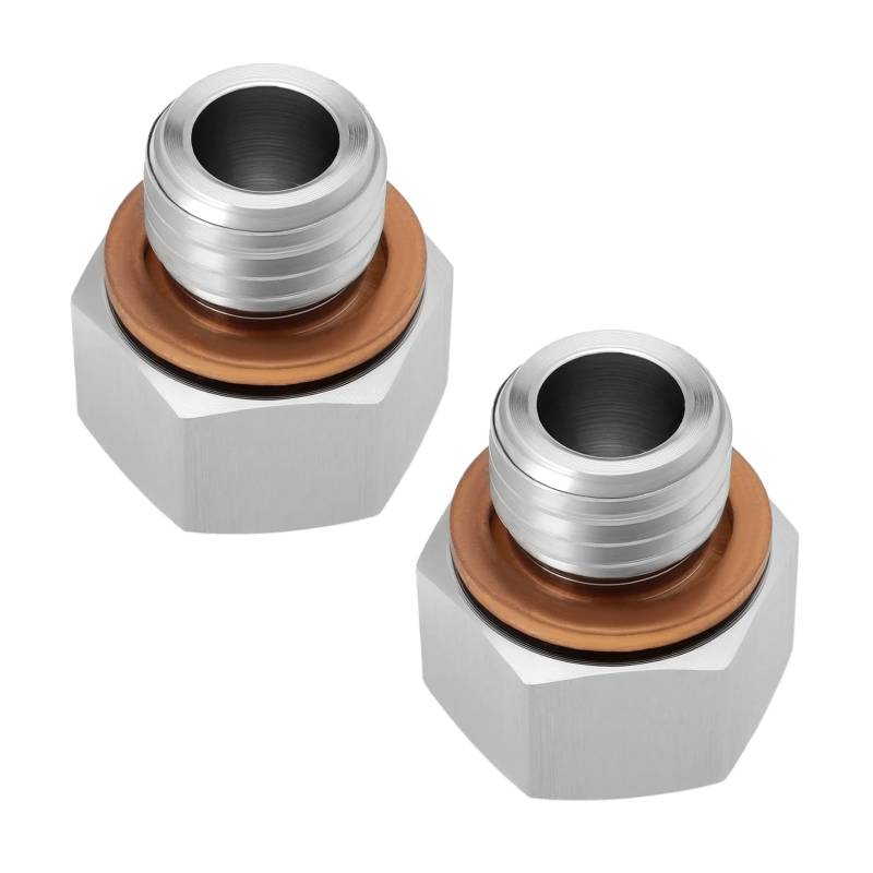 eMagTech 2 Stück M12x1,5 Stecker auf 1/8NPT Buchse Öl Wasser Druck Temperatur Sensor 20mm 304 Edelstahl Metrischer Anschlussadapter mit Unterlegscheibe von eMagTech