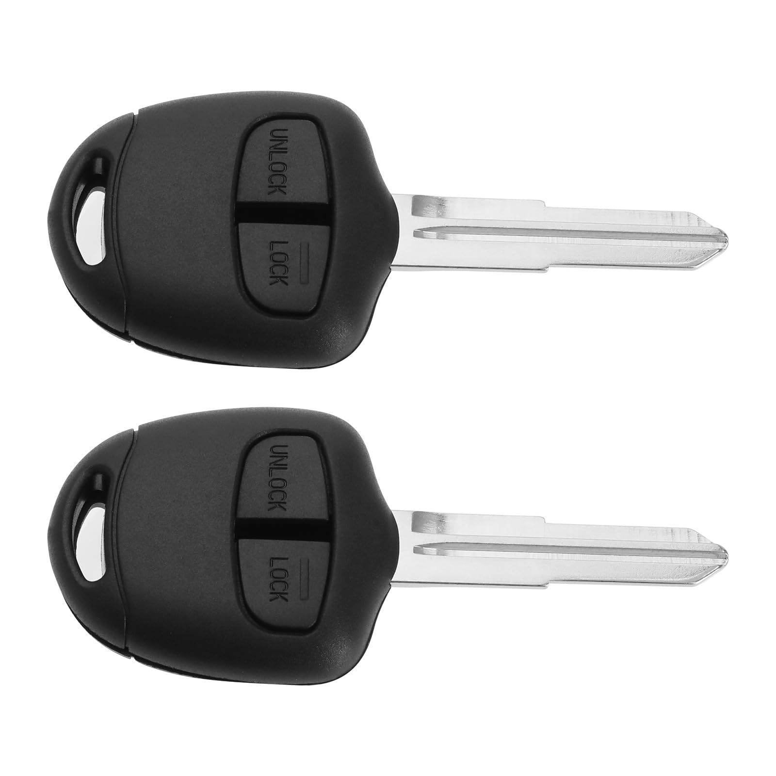 eMagTech 2 x Schlüsselgehäuse für Autoschlüssel, 2 Tasten, für Funkschlüssel, Schutzhülle, kompatibel mit Mitsubishi Pajero Sport Outlander Grandis ASX MIT11 von eMagTech
